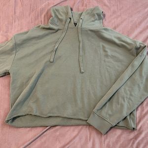Hunter Green Cropped Hoodie